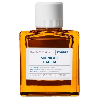 Imagen de KORRES MIDNIGHT DAHLIA Eau de Toilette para mujer, fragancia oriental floral con notas cedro y peonías, vegano, 50 ml