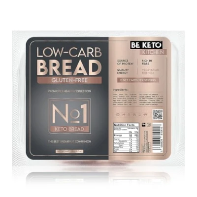 Imagen de BeKeto No1 Keto Pan 190 g sin gluten Alimento rico en fibra y proteínas para dieta baja carbohidratos