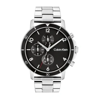 Imagen de Calvin Klein Reloj Analógico de Cuarzo multifunción para hombre con Correa en Acero Inoxidable plateada 25200067