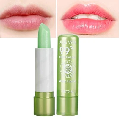 Imagen de Hidratante Cambio de Color Bálsamo, Pintalabios, Labial Brillo Cuidado Lápiz Larga Duración, Herramienta Belleza (verde)