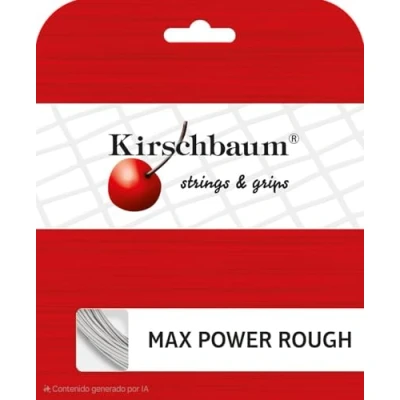 Imagen de Kirschbaum MAX Power Rough Garniture Cordaje de Tenis, Color Gris, Rough, Gris