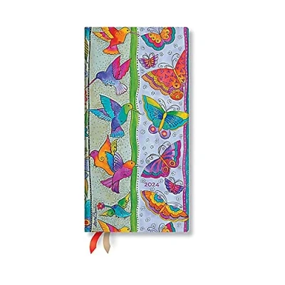 Imagen de Hummingbirds &amp; Flutterbyes (Playful Creations) Slim 12 month Dayplanner 2024