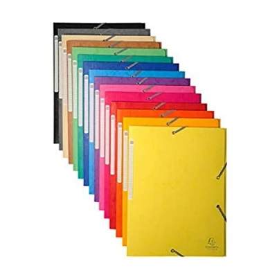 Imagen de Exacompta 17100H Pack de 50 carpetas con goma, A4, multicolor