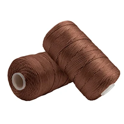 Imagen de Uiopa Hilo Macrame 1,5mm x 400m, Cuerda de Nylon para Ganchillo, Banda Macramé Camello Bolsos a Crochet, Bricolaje, Decoración, Manualidades