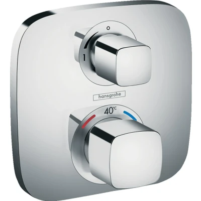 Imagen de Hansgrohe 15707000 Ecostat E termostato con llave de paso, empotrado, cromo