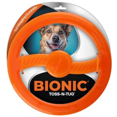 Imagen de BIONIC Juguete Interactivo para Perros Toss N Tug Ring, 22,7 cm