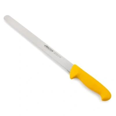 Imagen de Arcos Serie 2900 Cuchillo Pastelero Flexible Hoja Serrada de Acero Inoxidable NITRUM 300 mm Mango inyectado en Polipropileno Color amarillo