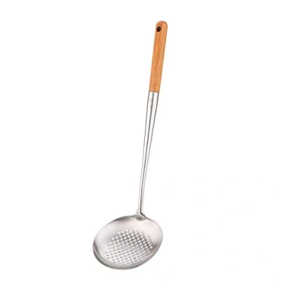 Imagen de Skimmer Cucharón, espátula de 43,16 cm para wok, wok acero inoxidable 304.