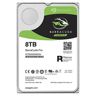Imagen de Seagate Barracuda ST8000DM0004 Pro Performance Disco Duro Interno SATA HDD 8 TB 6 GB/s 256 MB de caché 3,5 Pulgadas