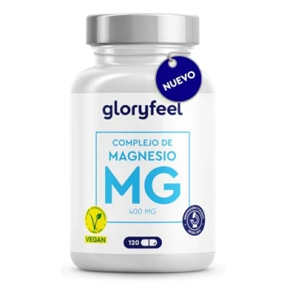 Imagen de Magnesio Complex 400mg Elemental Bisglicinato, Citrato, Óxido, Malato y Ascorbato Premium 5 en 1 Altas dosis Bioactivo 120 Cápsulas Probado laboratorio Sin aditivos