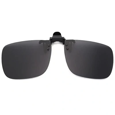Imagen de JM Polarizadas Clip en Gafas de Sol Sin Marco Flip up Lente Para Graduadas Gris