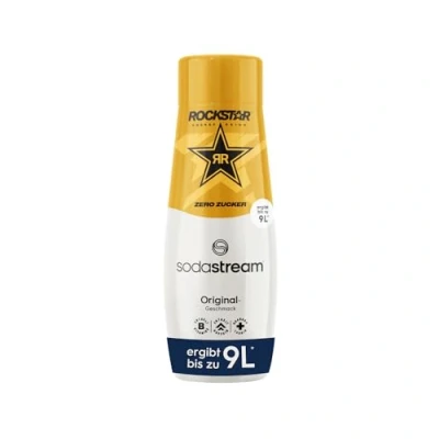 Imagen de SodaStream Jarabe Rockstar Original Zero 1 botella con 9 litros de bebida preparada, preparada en segundos y siempre fresca, 440 ml