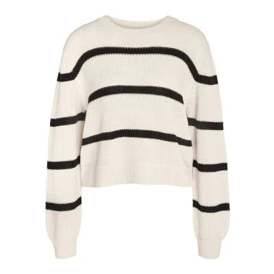 Imagen de Noisy May Gestreifter Jersey de punto, Mujer, Talla: XS, Eggnog