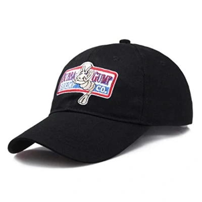 Imagen de AMOYER Béisbol Ajustable Del Casquillo De Bubba Gump Shrimp Bordados Snapback Sombrero Sol Deportes (Negro)