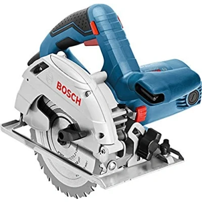Imagen de BOSCH 0601676100 Sierra circular GKS 165 Professional. Innovadora tecnología doble engranaje. 1.100 W. Disco de mm. 4.900 rpm. Capacidad corte a 90º/45º: 66/47 3,6 kg con Caja cartón.