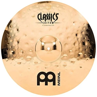 Imagen de Meinl Cymbals Classics Custom Extreme Metal Plato Crash de 19 pulgadas (48,26cm) Platillos Batería Bronce B12, Acabado Brillante (CC19EMC B)