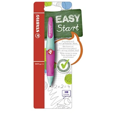 Imagen de Portaminas ergonómico STABILO EASYergo 1.4 Pack con 1 unidad Para diestros Color rosa y turquesa