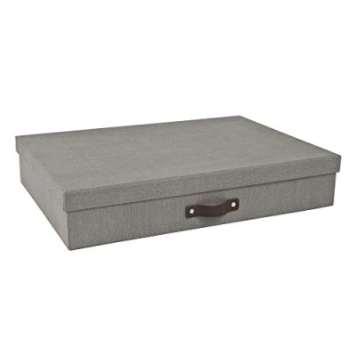 Imagen de The Holding Company Sverker Caja para guardar documentos de oficina, A3, 44 cm ancho x 31 profundidad 9 alto, color gris