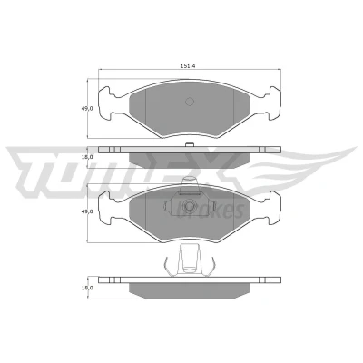 Imagen de TOMEX brakes TX 10 793 Juego de pastillas freno Eje delantero