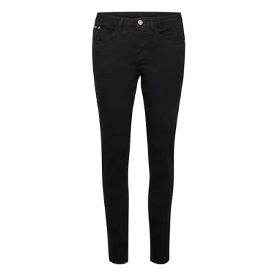 Imagen de Cream Women&#039;s Jeans Skinny Fit Midrise Waist Regular Waistband 5 Pockets, Pitch Black Unwashed, 28 W De Las Mujeres