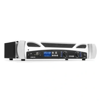 Imagen de Vonyx VPA300 Amplificador PA 300W (2 Canales de 150W) estéreo con Bluetooth y Reproductor mp3 Multimedia USB SD
