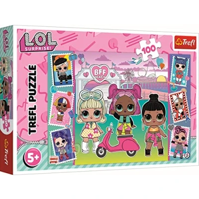 Imagen de Trefl 100 Elementos Rompecabezas Coloridos para Pequeños Fans de Las Muñecas L.O.L, Entretenimiento Creativo, Diversión Niños a Partir 5 años Puzzle, Color Surprise, imágenes (16443)