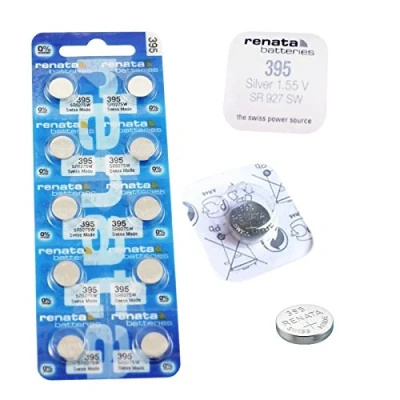 Imagen de 10 X genuino Renata 395 SR927SW Suiza hizo muñeca reloj bajo drenaje plata óxido 1. 55V baterías parte de la gama accesorios Crazy4fones
