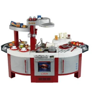 Imagen de Theo Klein 9125 Cocina N.º 1 de Miele para niños Que se Puede Utilizar por Ambos Lados, Placa cocción con Sonido, Medidas 137 cm x 55 95 cm, Juguete a Partir 3 años