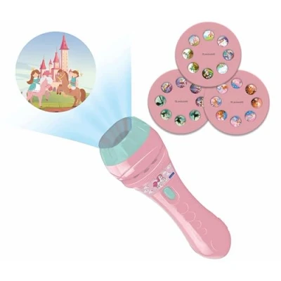 Imagen de Lexibook Einhorn Unicornio, Linterna y proyector con 3 Discos, 24 imágenes, CREA Tus Propios Cuentos, Color Rosa, Moyen (LTC050UNI)