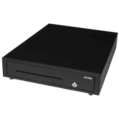 Imagen de Safescan LD 4141 Cajón portamonedas uso ocasional para el efectivo Caja registradora con 4 apartados billetes y 8 monedas dinero conexión RJ 12 41x41,5x11,5 cm