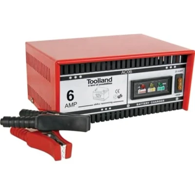 Imagen de Toolland Cargador de batería 12 V, con protección contra sobrecarga y Pantalla Estado Carga LED, para Cargar baterías Motocicletas, Tractores, automóviles, Barcos Furgoneta Motor,