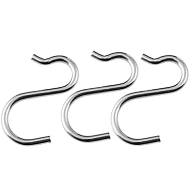 Imagen de Fackelmann Ganchos Colgar. Acero inoxidable. Color inox. 5,3x3cm. 3uds.