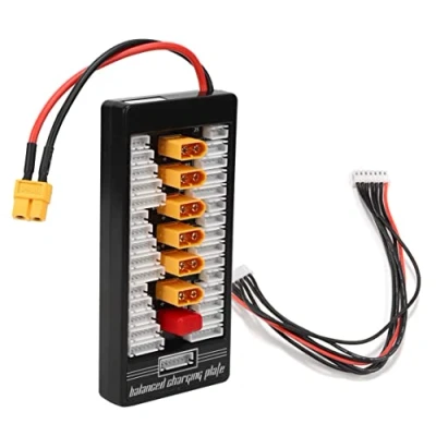 Imagen de WANGCL Placa de Carga paralela RC XT60, Cargador Equilibrio, Enchufe expansión XT60 Compatible con baterías LiPo 2 6S