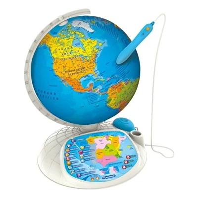 Imagen de Clementoni Globo Terráqueo Interactivo, bola del mundo interactiva con sonido y App, a partir de 7 años, idioma español (55117), Multicolor