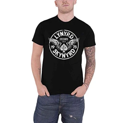 Imagen de Rock Off Lynyrd Skynyrd Black Freebird 73 Wings Camiseta para Hombre, Color Negro, L