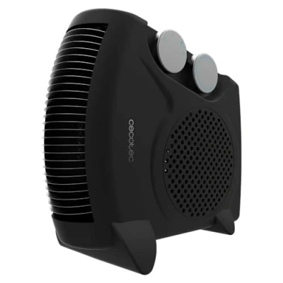 Imagen de Cecotec Calefactor Eléctrico Bajo Consumo ReadyWarm 2000 Max Dual Black. Termoventilador de 2000W, 3 Modos, Termostato Regulable, Seguridad Sobrecalentamiento, Área Cobertura 20m2