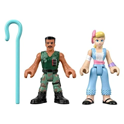 Imagen de Mattel Imaginext Disney Toy Story 4 Pack de 2 Figuras Bo Peep y Combat Carl, Juguetes Niños +3 Años (GFD13)