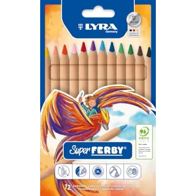 Imagen de LYRA Super Ferby Natural Lápices de Colores, Multicolor, 12 Unidad (Paquete 1) (L3711120)