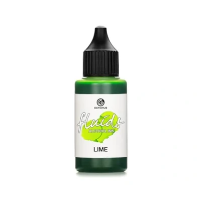 Imagen de Octopus 30ml Fluids alcohol Ink LIME, Tinta al para Fluid Art y Resin Art, verde