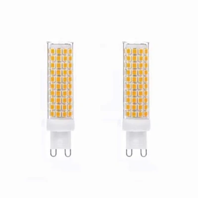 Imagen de IOEDHW Paquete de 2 Bombillas LED maíz cerámica G9, Bombilla bajo Consumo 18 W, Equivalente a 120 luz Blanca Diurna 6000 K G9 Base Bipin 1800 LM para iluminación