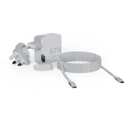 Imagen de Xtorm Gan Ultra USB 2 C Cargador Rápido 67W Blanco + Adaptador Cable