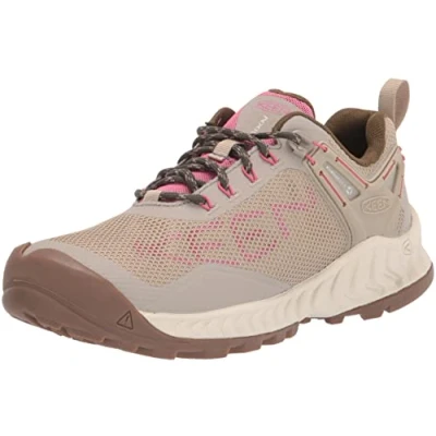Imagen de KEEN NXIS EVO Waterproof, Zapatos para Senderismo Mujer, Plaza Taupe/Ibis Rose, 40 EU