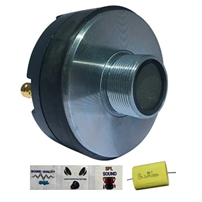 Imagen de MASTER AUDIO 1 Driver DR7 DR 7 Tweeter de compresión 200 vatios rms 400 máx 3,44 cm Rosca para bocinas 8 Ohm 110 db 44 mm Bobina, Pieza + Condensador y 3 Stickers Gratis;