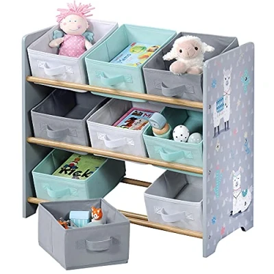 Imagen de Kesper Estantería de Almacenamiento, Material: Tablero Fibra, Dimensiones: 65 x 30 60 cm, Color: Blanco/Menta/Gris 17706 13