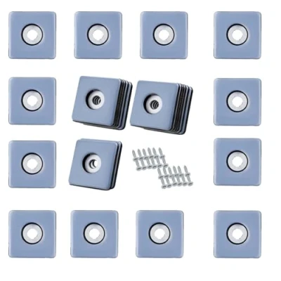 Imagen de Uni Fine Juego de 24 deslizadores teflón, autoadhesivos, 25 x mm, resistentes autoadhesivos para muebles, alfombras, superficie deslizante