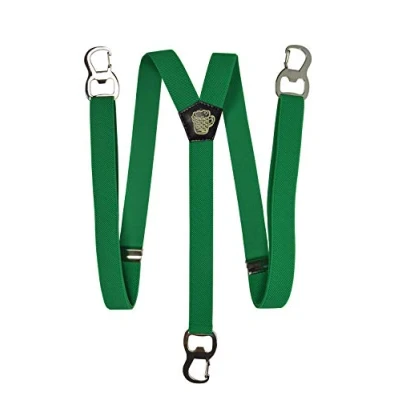 Imagen de Olata Tirantes En Forma De Y Con Abridor Botella Cerveza Clips Mosquetón 2.5 cm. Verde