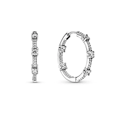 Imagen de Pendientes Pandora de aro 290043C01 Barras