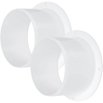 Imagen de Vent Systems Paquete de 2 Unidades conector conducto ventilación aire 100mm con brida, placa plástico