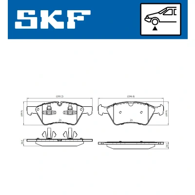 Imagen de SKF VKBP 80402 Juego de pastillas freno preparado para indicador desgaste MERCEDES BENZ: Clase G SUV