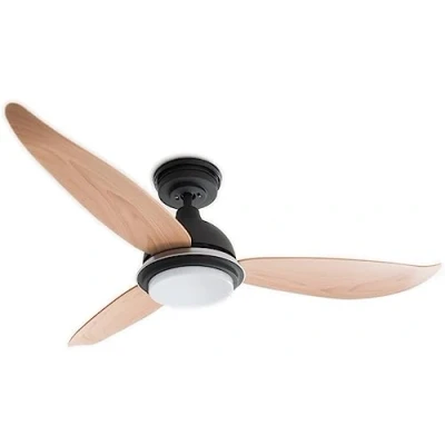 Imagen de Ventilador de techo con luz LED regulable Bayu, bajo consumo, mando a distancia 122cm muy silencioso, motor DC función verano y invierno, iluminación 3 colores, para dormitorio oficina